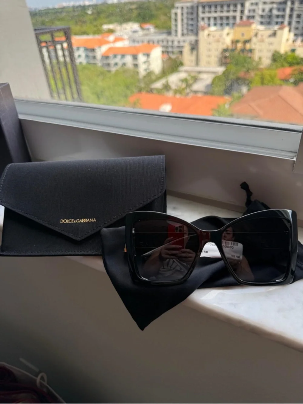 Dolce & Gabbana Oversized Black Square Women's Sunglasses
